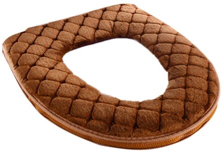 Badkamer Toilet Seat Cover Zachte Warme Pluche Comfortabele Wc Cover Seat Deksel Pad Woondecoratie Toilet Seat Cover koffie