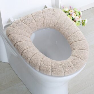 Badkamer Toilet Seat Met Handvat Closestool Wasbare Zachte Winter Warmer Mat Pad Kussen O-Vorm Toiletbril Bidet Covers grijs