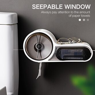 Badkamer Toiletrolhouder Tissue Doos Plastic Wc Dispenser Wall Mounted Roll Papier Opbergdoos Gratis Ponsen