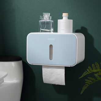 Badkamer Toiletrolhouder Waterdicht Voor Toiletpapier Handdoekhouder Opbergdoos Toiletrolhouder Badkamer Accessoires 01-blauw