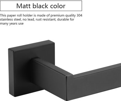 Badkamer Toiletrolhouder Zwart Roestvrij Staal Waterdichte Badkamer Accessoires Keuken Wall Mounted Toiletrolhouder Handdoek Plank