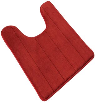 Badkamer U-Vormige Vloermat Wc Mat Pvc Bodem Anti Skid Water Absorberende Pad Wc Levert 20X24X0.5 Inch rood