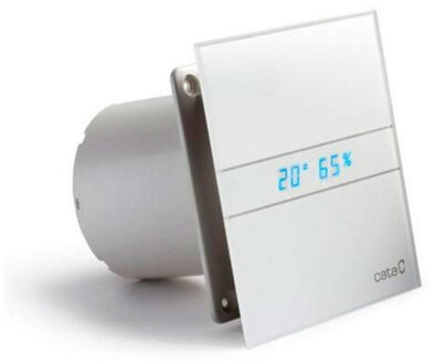 Badkamer Ventilator Cata E-150 GTH LED Axial Timer En Vochtsensor 150 mm 10W/19W Wit Cata