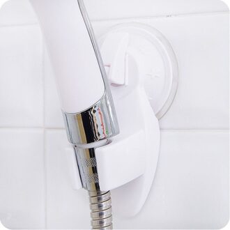 Badkamer Verstelbare Hand Held Douchekop Houder Arm Mount Beweegbare Beugel Showerseat Chuck Houder Bevestiging Zuignap Stoel wit