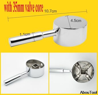 Badkamer Vervanging Kraan Handvat Verchroomde Kranen Accessoires Voor 35Mm/40Mm Cartridge Spool Kraan Enkele Metalen Hendel handvat 35mm stijl 1