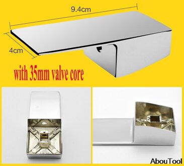 Badkamer Vervanging Kraan Handvat Verchroomde Kranen Accessoires Voor 35Mm/40Mm Cartridge Spool Kraan Enkele Metalen Hendel handvat 35mm stijl 5