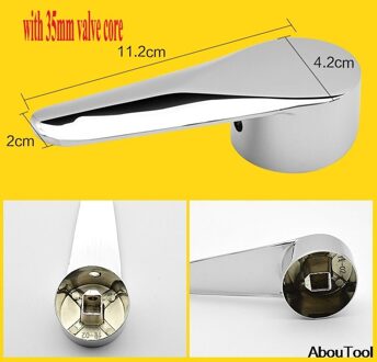 Badkamer Vervanging Kraan Handvat Verchroomde Kranen Accessoires Voor 35Mm/40Mm Cartridge Spool Kraan Enkele Metalen Hendel handvat 35mm stijl 6