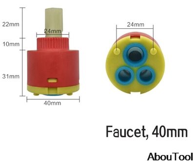 Badkamer Vervanging Kraan Handvat Verchroomde Kranen Accessoires Voor 35Mm/40Mm Cartridge Spool Kraan Enkele Metalen Hendel handvat 40mm valve core
