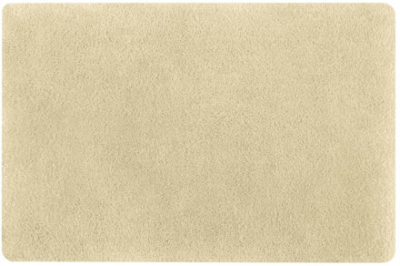 badkamer vloer kleedje/badmat tapijt - hoogpolig en luxe uitvoering - beige - 50 x 80 cm - Microfiber