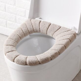 Badkamer Vullen Zacht Verdikte Seat Pads Wasbare Warmer Wc Mat Cover Winter Comfortabel Zitkussen 30Cm Alfombra Beige
