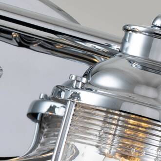 Badkamer wandlamp Ashland Bay, 2-lamps, chroom chroom, helder