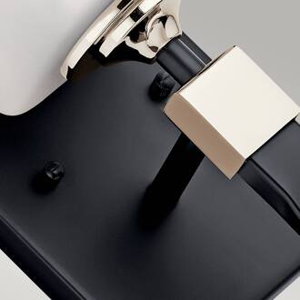 Badkamer wandlamp Marette, zwart zwart, opaal wit