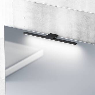 Badkamer wandlamp Modena IP44 zwart, 4.000 K, breedte 40 cm