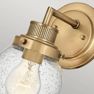 Badkamer wandlamp Poppy, 1-lamp, messing messing, helder