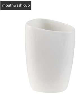 Badkamer Wassen Accessoire Nordic Witte Keramische Zeepdispenser Fles Mondwater Cup Zeepbakje Tandenborstel Cup Thuis Wassen Deel mouthwash cup 250ml