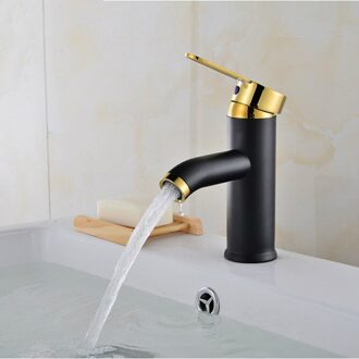 Badkamer Wastafel Kraan Zwarte Bakken Rvs Spoelbak Mengkraan & Koud Wastafel Kraan Badkamer Lavotory Kraan