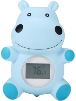 Badkamer Water Thermometer Bad Waterdichte Digitale Thermometer Drijvende Hippo Baby Sensor Led Waarschuwing Bad Alarm Chronograaf