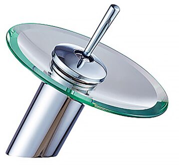Badkamer Waterval Basin Sink Mengkraan Kraan Chrome Gepolijst Glas Rand Kraan Tap Badkamer Glas Waterval Kraan Creativiteit