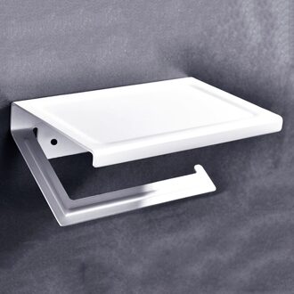 Badkamer Wc Papier) houder Roll Tissue Doos Gratis Punch Muur Houder Douche Plank Opslag Plank Nail-Gratis Douche Organisator L vorm wit