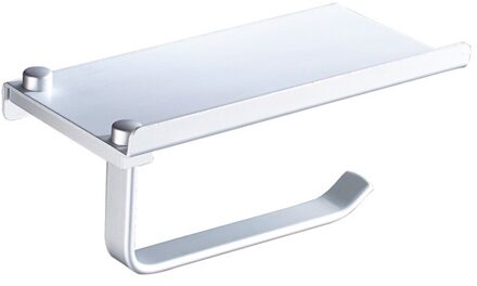 Badkamer Wc Papier) houder Roll Tissue Doos Gratis Punch Muur Houder Douche Plank Opslag Plank Nail-Gratis Douche Organisator Zilver