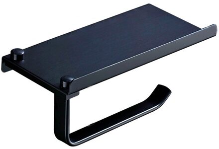 Badkamer Wc Papier) houder Roll Tissue Doos Gratis Punch Muur Houder Douche Plank Opslag Plank Nail-Gratis Douche Organisator zwart