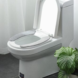 Badkamer Wc Zitkussen Closestool Wasbare Soft Warmer Mat Pad Toilet Seat Donkergrijs / stijl 1