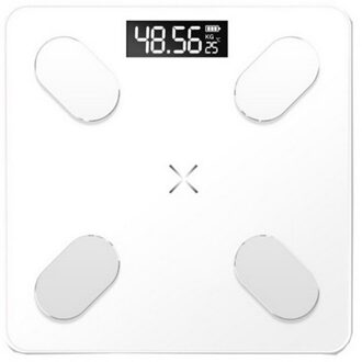 Badkamer Weegschalen Vloer Digitale Lichaamsvet Schalen Bluetooth Elektronische Outdoor Mini Smart Wegen Samenstelling Analyzer wit 26x26cm