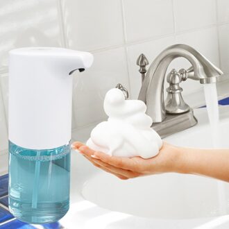 Badkamer Zeepdispenser Automatische Usb Oplaadbare Infrarood Inductie Schuim Dispenser Keuken Handdesinfecterend 350Ml