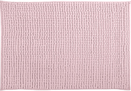 Badkamerkleed/badmat tapijtje voor op de vloer - lichtroze - 50 x 80 cm - Microvezel - Badmatjes