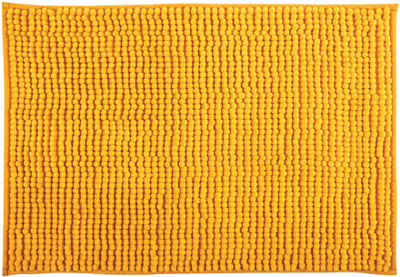 Badkamerkleed/badmat tapijtje voor op de vloer - saffraan geel - 40 x 60 cm - Microvezel - Badmatjes Oranje