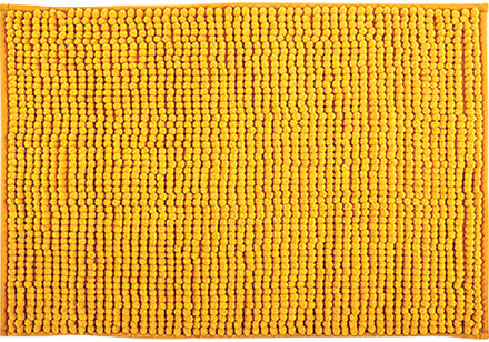 Badkamerkleed/badmat tapijtje voor op de vloer - saffraan geel - 50 x 80 cm - Microvezel - Badmatjes Oranje
