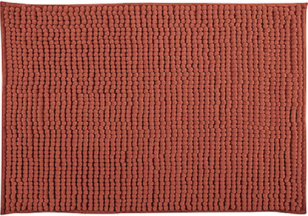 Badkamerkleed/badmat tapijtje voor op de vloer - terracotta - 50 x 80 cm - Microvezel - Badmatjes Bruin