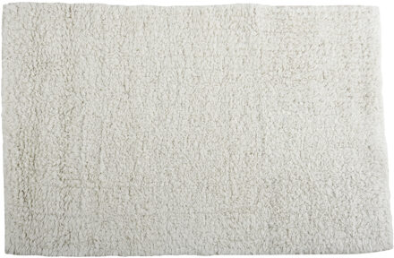 Badkamerkleedje/badmat tapijt voor de vloer - ivoor wit - 40 x 60 cm - Badmatjes