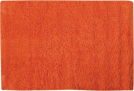 Badkamerkleedje/badmat tapijt voor de vloer - oranje - 40 x 60 cm - Badmatjes