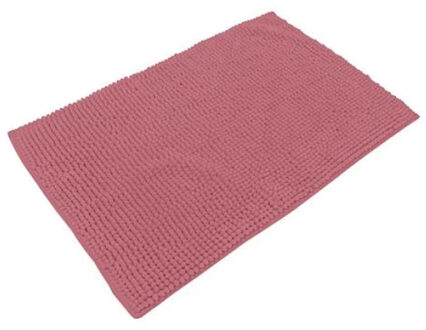 Badkamerkleedje/badmat tapijt - voor op de vloer - oud roze - 50 x 80 cm - Badmatjes