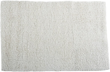 Badkamerkleedje/badmat voor de vloer - ivoor wit - 45 x 70 cm - Badmatjes