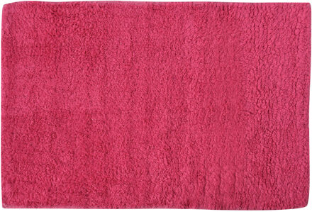 Badkamerkleedje/badmat voor op de vloer - fuchsia roze - 45 x 70 cm - Badmatjes