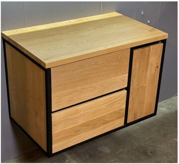 Badkamermeubel Casajoy Wood 80x48x55 cm Eiken