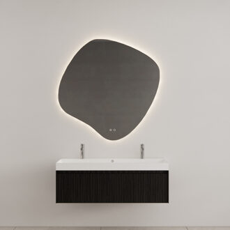 Badkamermeubel Gliss Design Timotheus 140 cm Black Veneer (Keuze Wastafel) Zwart