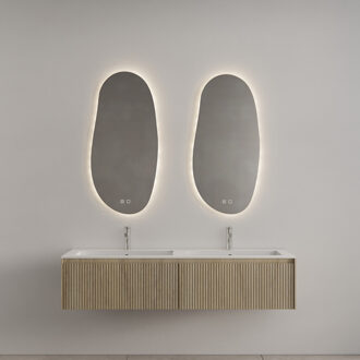 Badkamermeubel Gliss Design Timotheus 180 cm Corn Silk (Keuze Wastafel) Bruin