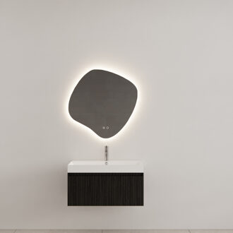 Badkamermeubel Gliss Design Timotheus 60 cm Black Veneer (Keuze Wastafel) Zwart