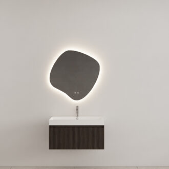 Badkamermeubel Gliss Design Timotheus 60 cm Charcoal (Keuze Wastafel) Zwart