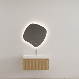 Badkamermeubel Gliss Design Timotheus 80 cm Castle Brown (Keuze Wastafel) Eiken