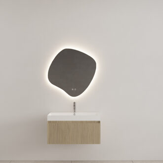 Badkamermeubel Gliss Design Timotheus 80 cm Corn Silk (Keuze Wastafel) Bruin