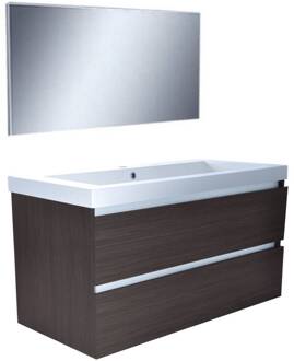 Badkamermeubel Luna 100X47 Grey Oak Aqua Splash