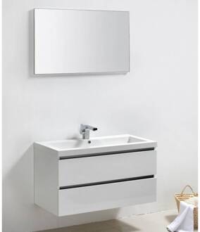 Badkamermeubel Luna 100X47 Wit Aqua Splash