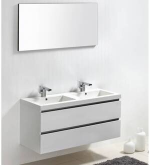 Badkamermeubel Luna 120X47 Wit Aqua Splash