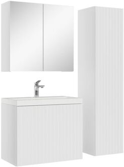 Badkamermeubel Malta 60cm complete set met spiegelkast - wit