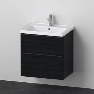 Badkamermeubelset Duravit D-Neo Wastafel Keramiek 65x48x62.5 cm Mat Eiken Zwart Mat Zwart