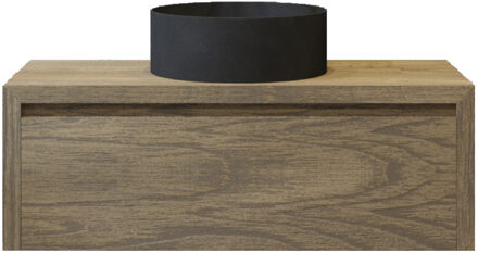 Badkamermeubelset Gliss Ares 100 cm Met Waskom Ash Grey Bruin